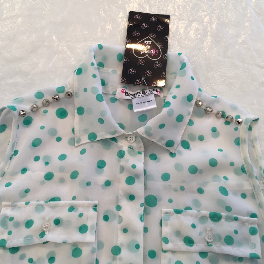 FLOWERS BY ZOE**Studded Top**Med $58 - Picture 2 of 3